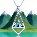 Stainless Steel Necklace Abalone Shell Minimalist Faith Geometric Hill Mustard Seed Inspired Jewelry Women Tarnish Resistant
