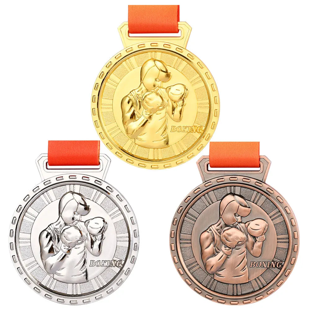 Factory Wholesale Price No MOQ Boxing Medal 3D Award Medallions Fight Taekwondo Wrestling Sports Competition Blank Medals