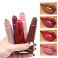 Wholesale Vegan Plumping Liquid Lip Gloss 8 Colors Custom Glossy Private Label Squeeze Tubes Peptide Moisturizing Tinted MegaBDM