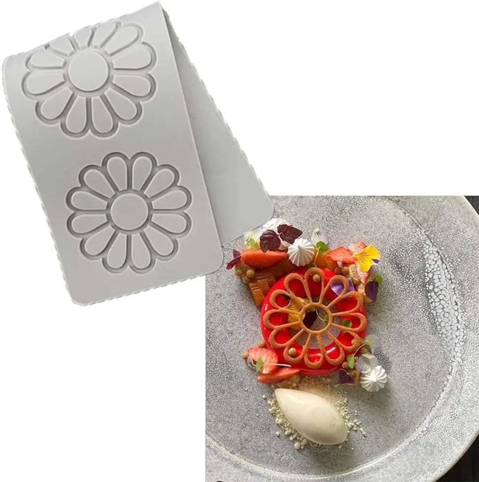 Sunflower Lace Fondant Molds Cake Decorations for DIY Chocolate Candy Craft Projects Creative Cake Decorating Piece Mold