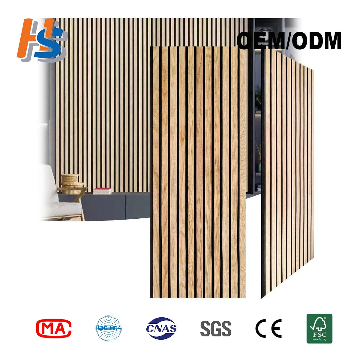 Advanced Waterproof Wooden Acoustic Panels Best-Selling Modern Sound-Absorbing Board for Living Room Bedroom Hotel