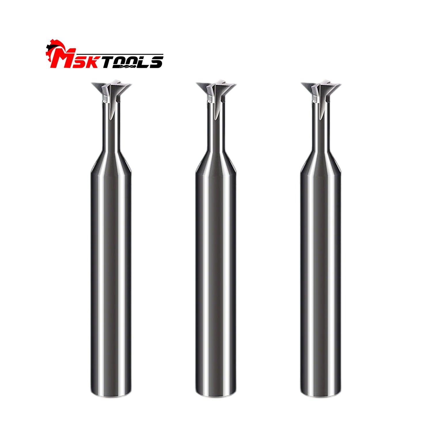 Solid Carbide 4-Flute Dovetail Cutter Tungsten Mill for Aluminum & Alloy T-Slot Machining