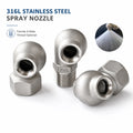 Stainless Steel Vortex Spray Nozzle Large Flow Hollow Cone Cleaning Nozzle for Industrial Tank Washing Dust Control Cooling