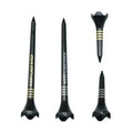 Hot Sale OEM Custom Logo 4 Prong Cup Stripes Tee Black Plastic Golf Accessories