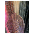 YX252 Luxurious New Design 100%Polyester Rib Knitted Glitter Lurex Fabric With Star and Moon Sequin Embroidery MegaBDM