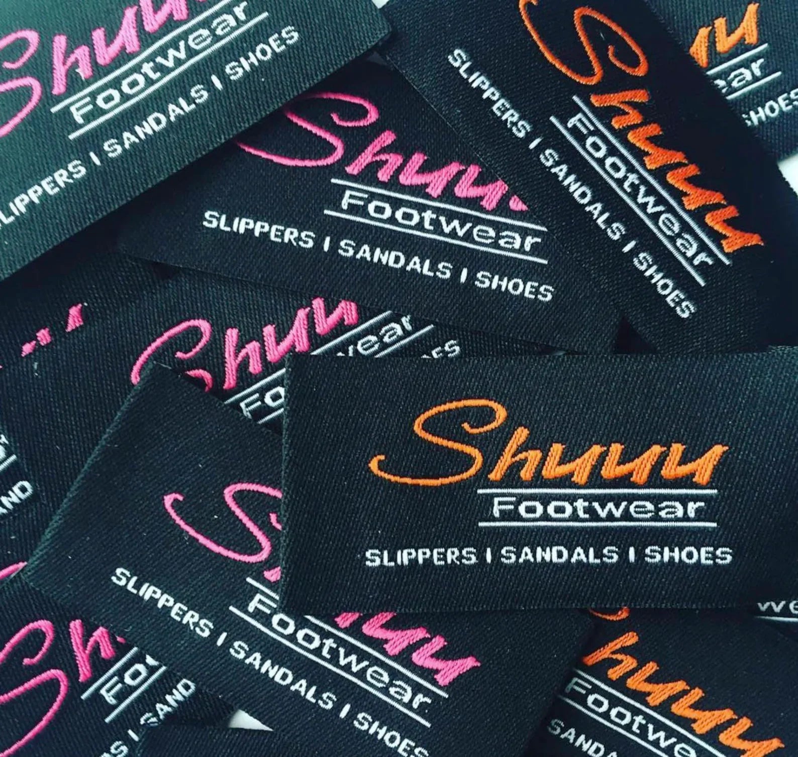 Luxury High-Density Woven Polyester Double Folding Neck Label Custom Logo Clothing Tag for Bags and Shoes Wholesale