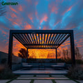 Hot Sale 3x3m Black Louvered Pergola Patio Garden Sun Shade Canopy Outdoor Aluminum Pergola