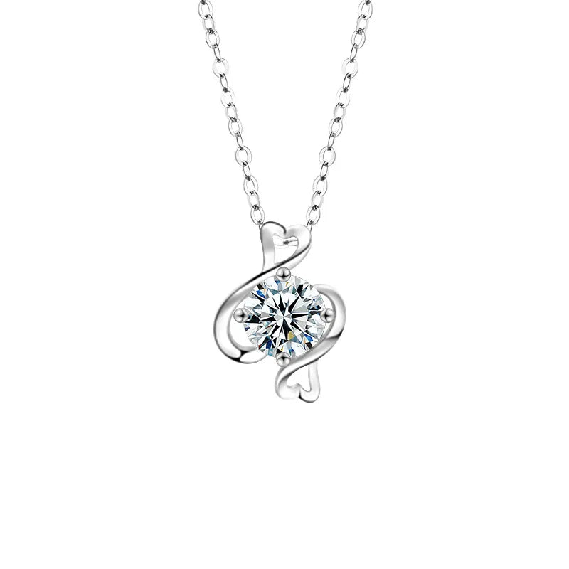 2025 New Arrival Fashion Jewelry Necklace Sterling Silver Moissanite Simple Design Shoroscope Necklace for Women Gift