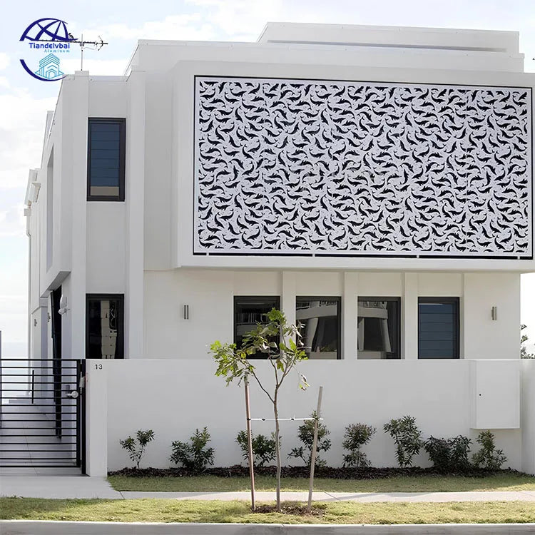Customized Exterior Decorative CNC Laser Cut Metal Panels for Outdoor Facade Cladding 3D Modeling Services Available