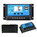 Y&H 10A 20A 30A Solar Charge Controller PWM 12V 24V Controller LCD Dual USB PV Home Solar Cell Panel Battery Charger SCC