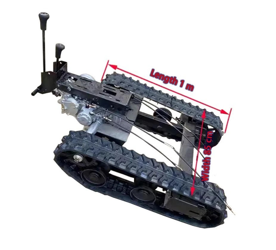 High-Speed Small Electric Rubber UGV Vehicle with Remote Control