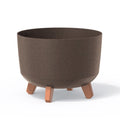 Brown flower pot without reservoir GRACIA collection 28.5 x 28.5 x 22 cm capacity of 9.8 L.
