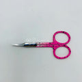 Custom Logo Best Nail Scissor With Pink Base Black Dotted Handles Stainless Steel Cuticle Nail Scissors Sharp Curved/Straight