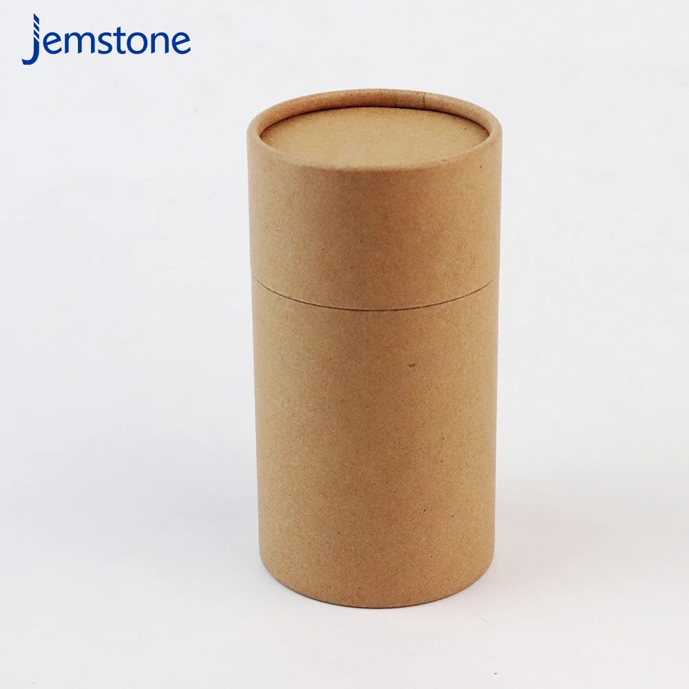 Eco Friendly Food Grade Packaging 100% Recycled Gold Kraft Paper Tube Packaging Unique Wrapping Face Cream Jar Kraft Paper Tube