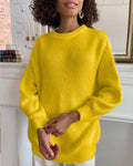 Autumn Winter EU/US Style Women's Sweater - Faux Mink Soft Lazy Vibe Loose Versatile Fashion Knit Top-3
