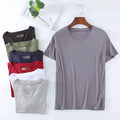 Bangladesh China Factory Price Men's Modal Short Sleeve T Shirt Plus Size Loose Fit Crew Neck V Neck Summer Casual T Shirt
