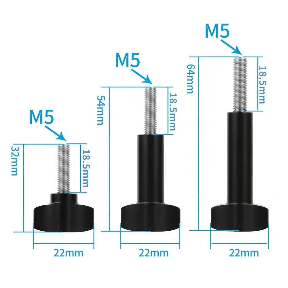 Professional Custom M5 Stainless Steel Aluminum Threaded T-Handle Thread Handle Manual Tighten Clamping Go Thumb Screw MegaBDM
