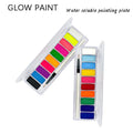 10 Color Fluorescent with Brush Body Painting Supplies Washable Other Body Art Easy to Color Glow in Dark Face Paint Palette