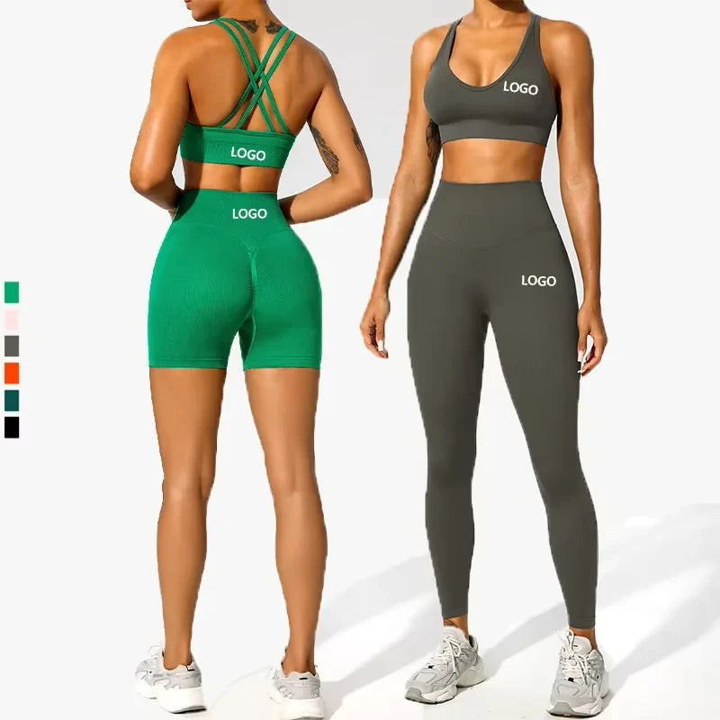Women's Breathable Yoga Sportswear Top and Bottom Sets Fitness Streetwear with Elastic Waist Closure Printed Pattern Shorts