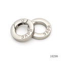 Luxury Quality Custom Engrave logo Flat Spring Open Gate O Ring Clasp for Keychain and Bag Charm MegaBDM
