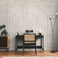 Made in Germany Photo Wallpaper Murals Drawing Cream Beige Black Non Woven Vinyl Wall Mural Shapes for Hotel - 371 x 280 m