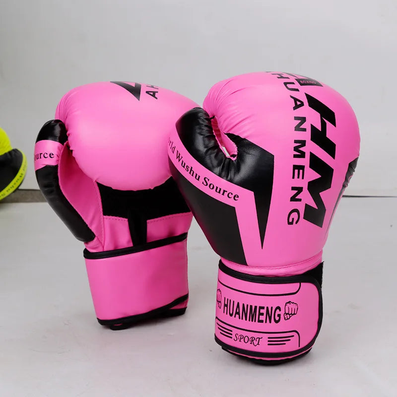 Boxing Gloves Premium PU Leather Sparring Training Workout Gloves for Men Women MMA