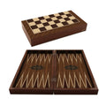 Star Antique Walnut Durable Backgammon Set for Unisex Use 25cm X 7.5cm X 49cm