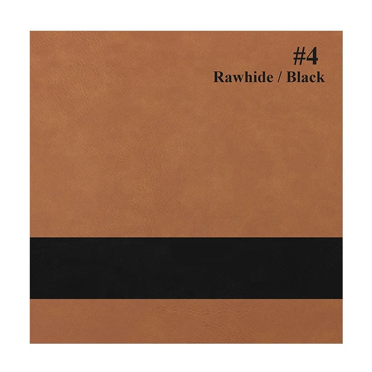 Vintage Popular Premium Leatherette Sheets Best Selling Engraveable Leatherette #4 Rawhide Color Laser in Black
