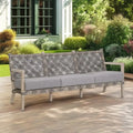 High End Wood Frame Patio Hotel Furniture Backyard Outdoor Braided Rope Garden Sofa Set With Cushions Modern Wood Furniture