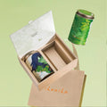 Tianhui Tea Packaging Empty Gift Box Eco-friendly Paper Box with Round Airtight Canister Tea Gift Set