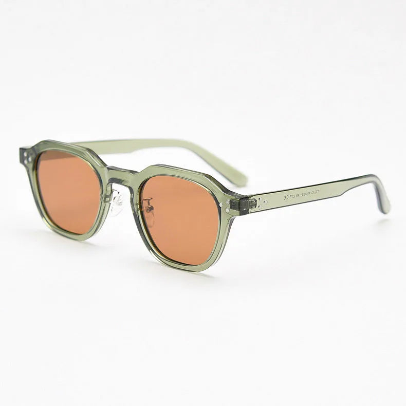 Wholesale Custom Logo Retro Men Women TR90 Frame Polarized Sun Glasses UV400 Small Frame Polygon Sunglasses Women
