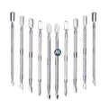 10pcs Double-Ended Cuticle Cleaner Nail Tools Cuticle Pusher Remover Cutter for Baby's Manicure Pedicure with Gel Polish Removal