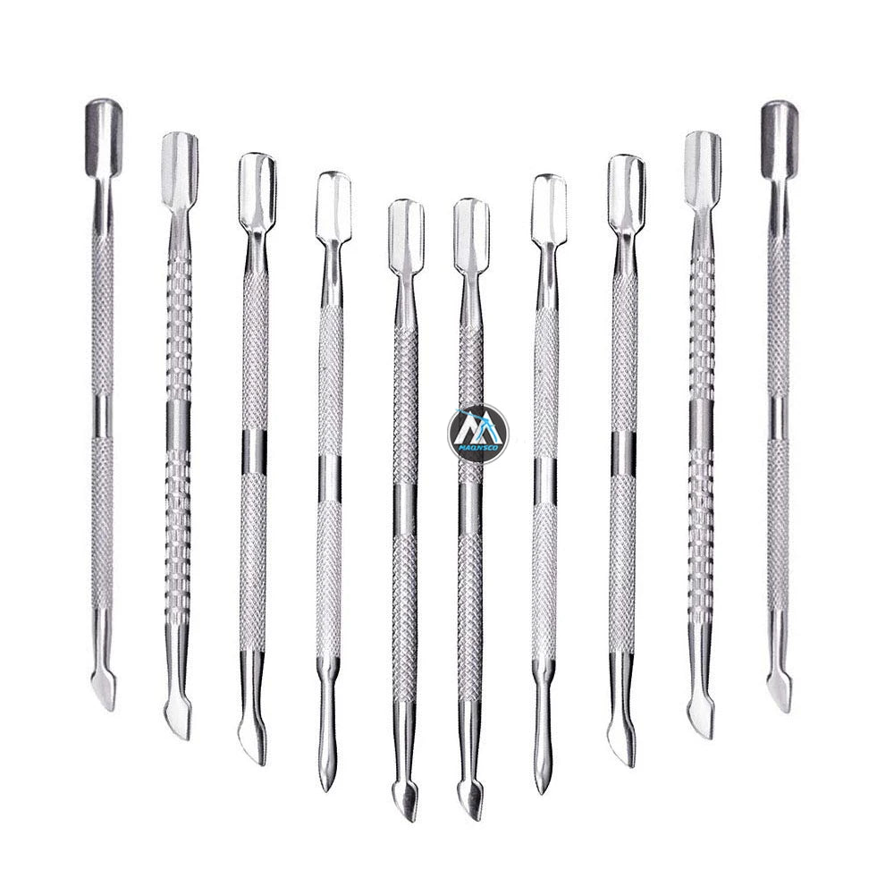 10pcs Double-Ended Cuticle Cleaner Nail Tools Cuticle Pusher Remover Cutter for Baby's Manicure Pedicure with Gel Polish Removal