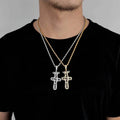 New Hip Hop Brass Gold Plated Lab Created Rope Chain Hipster Pendant Necklace CACTUS JACK Brilliant Cut Sparkling Cubic Zirconia