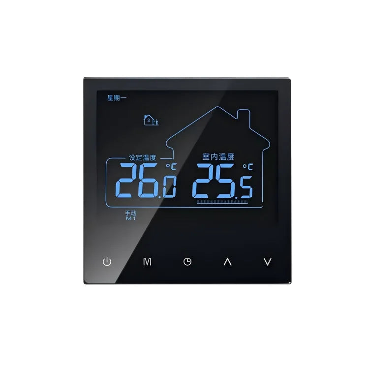 Smart Wi-Fi Thermostat for Hotel Use Anti-flammable PC Material Works Alexa Google Home HVAC Fan Coil