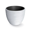 White flower pot with reservoir FURU collection 34.9 x 34.9 x 29.5 cm capacity of 23 L.