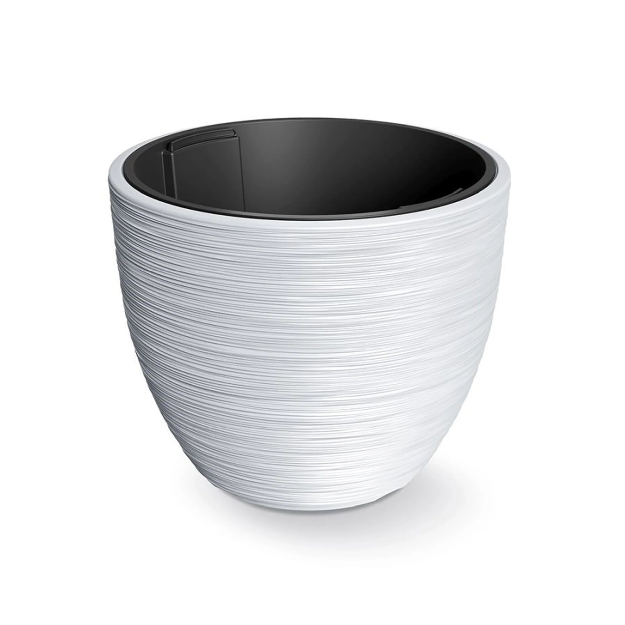 White flower pot with reservoir FURU collection 34.9 x 34.9 x 29.5 cm capacity of 23 L.