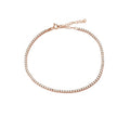 Azuris 925 Sterling Silver Zircon Tennis Bracelet & Festival Anklet-Trendy Unisex Wedding Party Gift Jewelry
