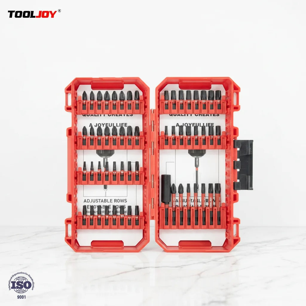 Heavy Machinery Fastening 56PCS S2 Steel Impact Bit Set Magnetic Long-Life Screwdriver Bits for Industrial Power Tools