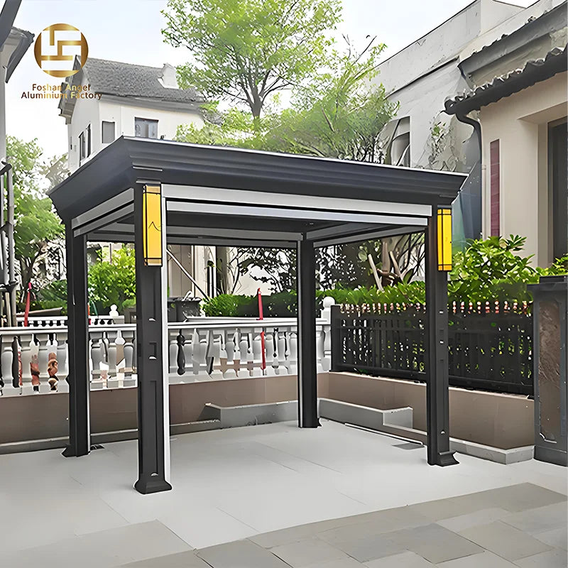 Aluminium Louvered Electric Pergola 6x6 Motorized Eco-Friendly Waterproof Balcony Outdoor Gazebo Pavilion