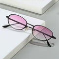 Logo Custom 2026 Vintage Metal Frame Sun Glasses UV400 Gradient Shades Small Cat Eye Oval Sunglasses for Men Women