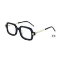 Latest Style Manufacture Wholesale Unisex Square Frames Design Geometric Pattern Acetate Eyewear Optical Popular Big Frame Eye