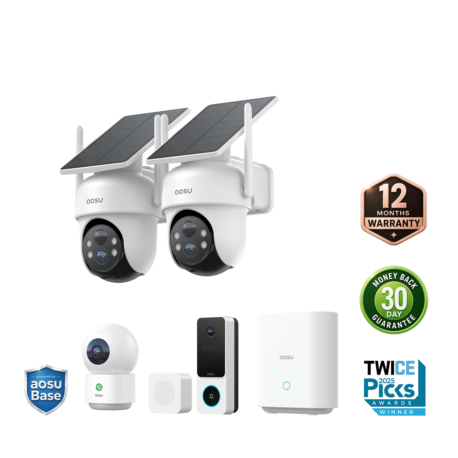 SolarCam D1 Classic Kit + Video Doorbell SE + IndoorCam P1 - 2-Cam Kit + Video Doorbell SE + IndoorCam P1 MegaBDM