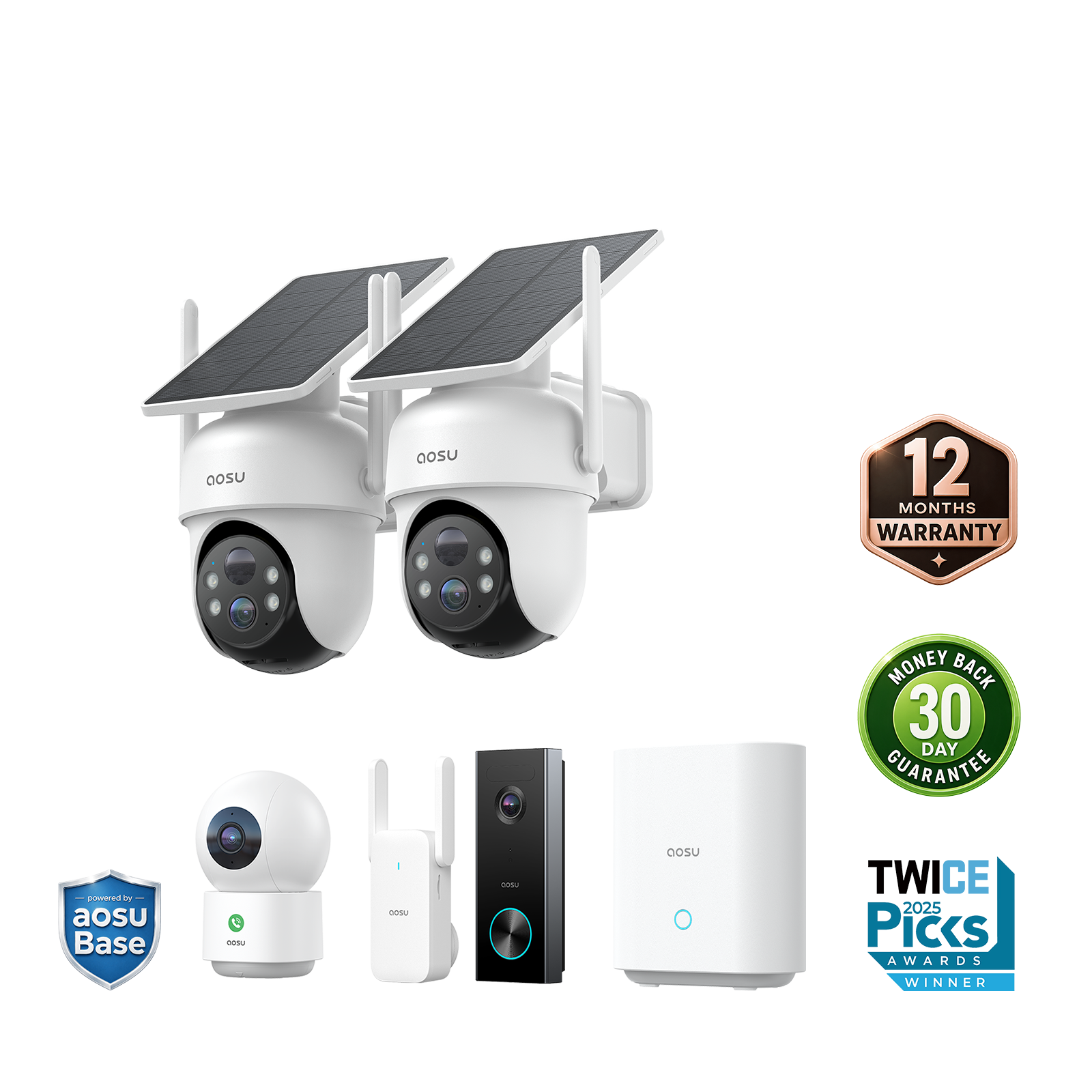 SolarCam D1 Classic Kit + Video Doorbell Pro + IndoorCam P1 Pro - 2-Cam Kit + Video Doorbell Pro + IndoorCam P1 Pro MegaBDM
