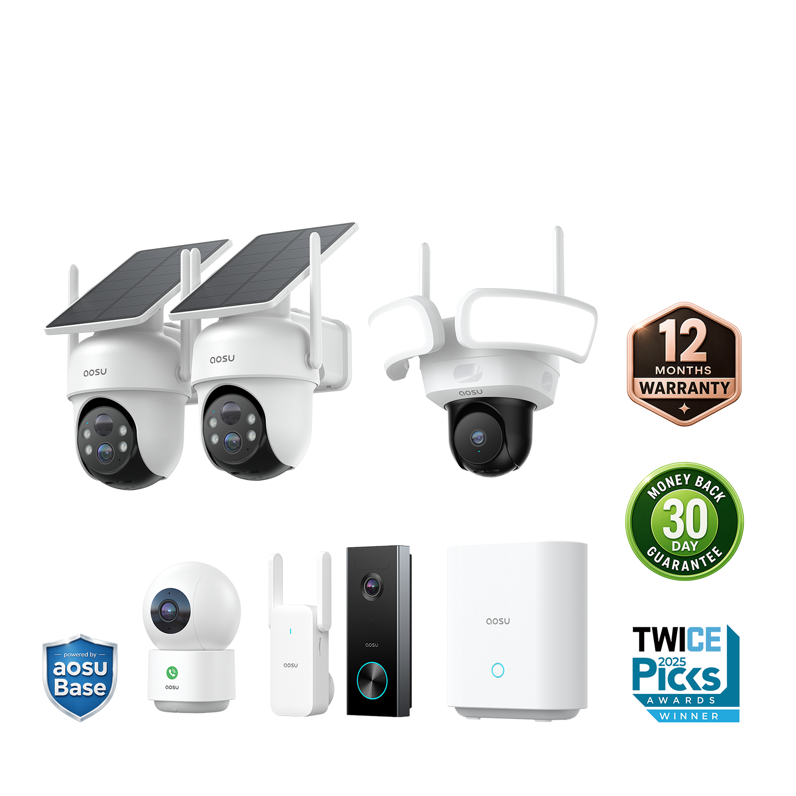 SolarCam D1 Classic Kit + Video Doorbell Pro + Floodlight Cam Pro + IndoorCam P1 Pro - 2-Cam Kit + Video Doorbell Pro + Floodlight Cam Pro + IndoorCam P1 Pro MegaBDM
