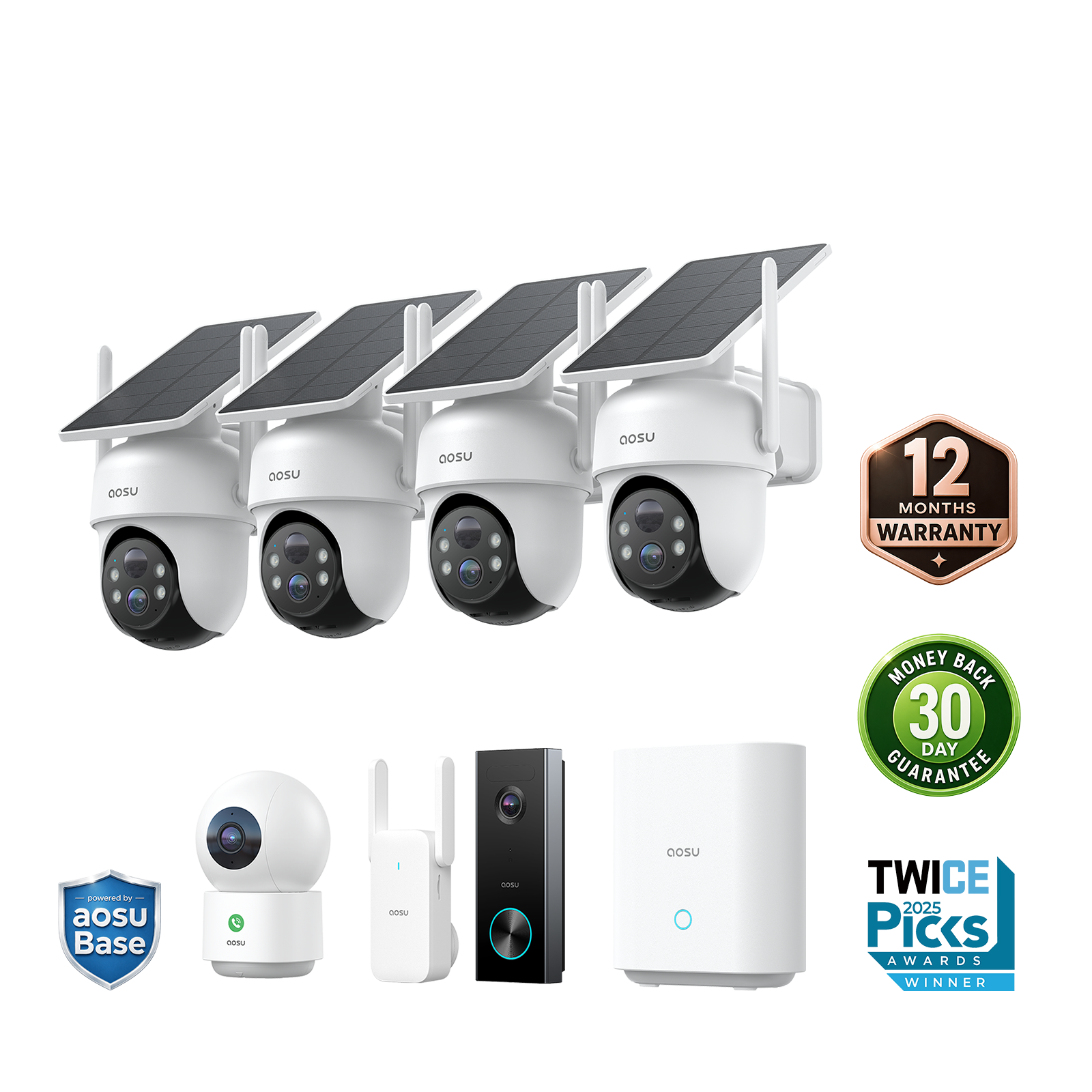 SolarCam D1 Classic Kit + Video Doorbell Pro + IndoorCam P1 Pro MegaBDM