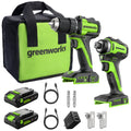 24V Cordless Battery 400 in-lbs Drill / Driver and 1950 in-lbs Impact Driver, Two(2) 2.0 Ah USB-C Batteries and 65W USB-C Fast Charger MegaBDM