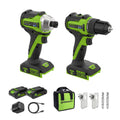24V PowerAll 3/8" Drill and Impact Driver Combo Kit with (2) 2.0 Ah USB-C Batteries, 30W USB-C Charger Block, and 3' 100W USB-C Cable MegaBDM