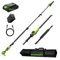 24V Brushless 8" Telescoping Pole Saw & 20" Pole Hedge Combo Kit: (1) 3.0 Ah Type-C Battery & 65W Charger with 3.3-Ft. Cable MegaBDM