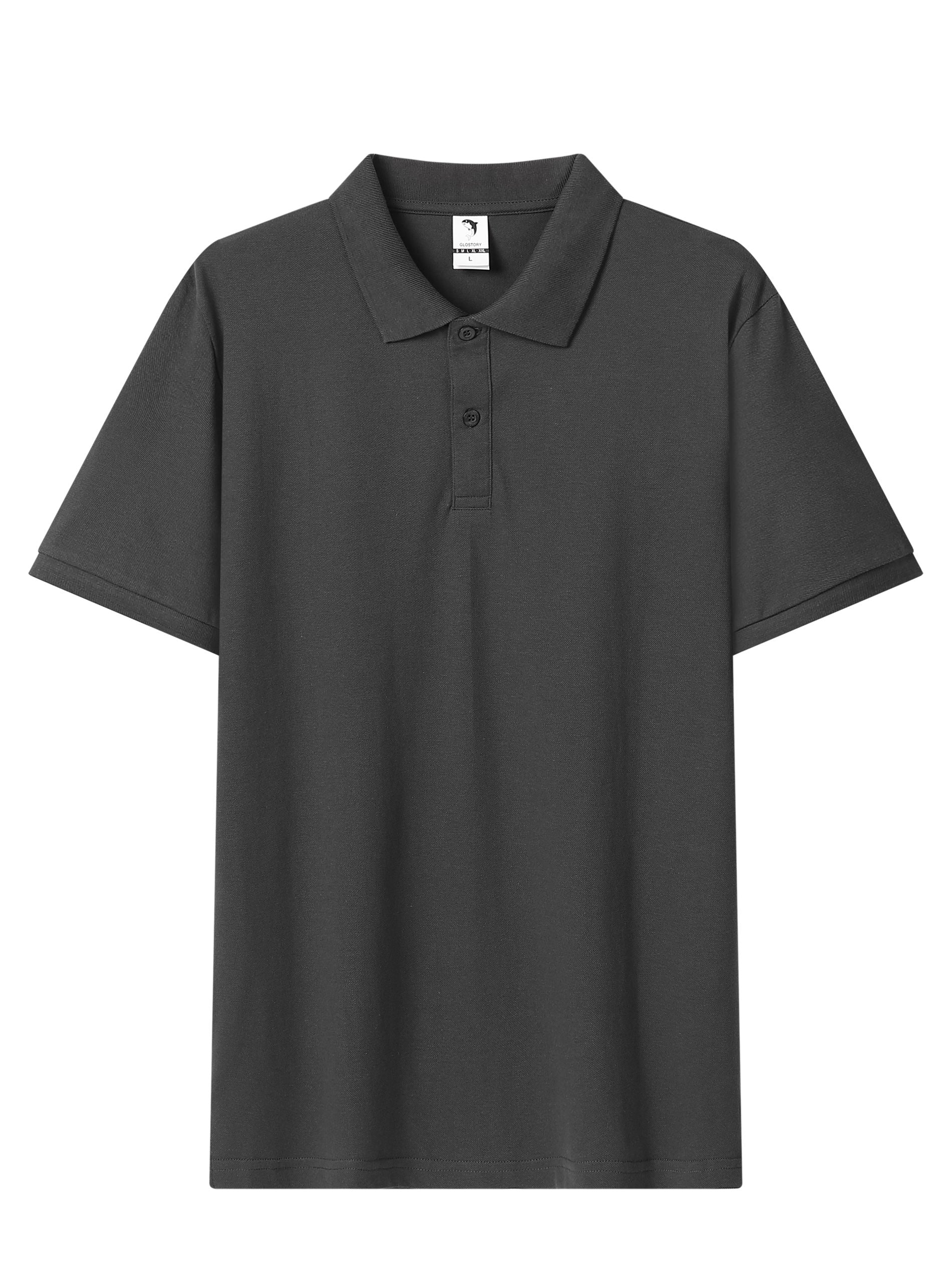 Custom Logo 180GSM Men’s 100% Cotton Polo Golf Shirt – Short Sleeve, Half Button – EU Local Stock